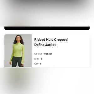 Lululemon Ribbed Nulu crop jacket